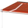 Toldo de pie automático naranja y marrón 450x350 cm de , Toldos - Ref: Foro24-3069650, Precio: 673,22 €, Descuento: %