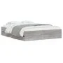 Cama con cajones madera ingeniería gris Sonoma 150x200 cm de , Camas y somieres - Ref: Foro24-3207271, Precio: 157,52 €, Desc...
