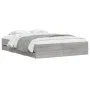 Cama con cajones madera ingeniería gris Sonoma 150x200 cm de , Camas y somieres - Ref: Foro24-3207271, Precio: 157,52 €, Desc...