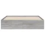 Cama con cajones madera ingeniería gris Sonoma 150x200 cm de , Camas y somieres - Ref: Foro24-3207271, Precio: 157,52 €, Desc...