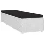 Garden sun lounger with white synthetic rattan cushion and table by vidaXL, Loungers - Ref: Foro24-46229, Price: 158,53 €, Di...