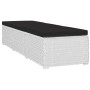 Tumbona de jardín con cojín y mesita ratán sintético blanco de vidaXL, Tumbonas - Ref: Foro24-46229, Precio: 162,06 €, Descue...