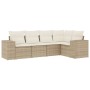 Juego de sofás jardín con cojines 5 pzas ratán sintético beige de , Conjuntos de jardín - Ref: Foro24-3254865, Precio: 408,53...