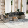 Set de sofás de jardín 7 piezas con cojines ratán PE gris de , Conjuntos de jardín - Ref: Foro24-3258427, Precio: 416,94 €, D...