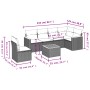 Set de sofás de jardín 7 piezas con cojines ratán PE gris de , Conjuntos de jardín - Ref: Foro24-3258427, Precio: 416,94 €, D...