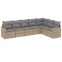 Set sofás de jardín 7 piezas y cojines ratán sintético beige de , Conjuntos de jardín - Ref: Foro24-3258433, Precio: 469,69 €...
