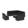 Set de sofás de jardín 12 piezas cojines ratán sintético negro de , Conjuntos de jardín - Ref: Foro24-3258492, Precio: 712,27...