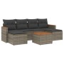 Set de sofás de jardín 7 piezas con cojines ratán PE gris de , Conjuntos de jardín - Ref: Foro24-3258630, Precio: 384,95 €, D...