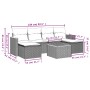 Set de sofás de jardín 7 piezas con cojines ratán PE gris de , Conjuntos de jardín - Ref: Foro24-3258630, Precio: 384,95 €, D...