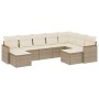 Set de sofás de jardín 9 pzas con cojines ratán sintético beige de , Conjuntos de jardín - Ref: Foro24-3258943, Precio: 625,0...