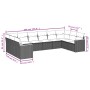 Set de sofás de jardín 10 pzas cojines ratán sintético negro de , Conjuntos de jardín - Ref: Foro24-3258723, Precio: 645,67 €...