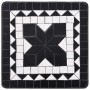 Mesa auxiliar de mosaico cerámica negro y blanco de vidaXL, Soportes para macetas - Ref: Foro24-46711, Precio: 46,55 €, Descu...