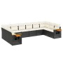 Set de sofás de jardín 10 pzas cojines ratán sintético negro de , Conjuntos de jardín - Ref: Foro24-3259564, Precio: 604,69 €...