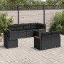 Set de sofás de jardín 8 piezas y cojines ratán sintético negro de , Conjuntos de jardín - Ref: Foro24-3258562, Precio: 584,4...