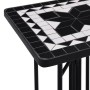 Mesa auxiliar de mosaico cerámica negro y blanco de vidaXL, Soportes para macetas - Ref: Foro24-46711, Precio: 46,55 €, Descu...