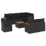 Set de sofás de jardín 8 piezas y cojines ratán sintético negro de , Conjuntos de jardín - Ref: Foro24-3258569, Precio: 629,0...