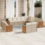Set sofás de jardín con cojines 13 pzas ratán sintético beige de , Conjuntos de jardín - Ref: Foro24-3260609, Precio: 935,68 ...