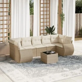Juego de sofás de jardín con cojines beige 8 pzas ratán PE de , Conjuntos de jardín - Ref: Foro24-3221137, Precio: 616,53 €, ...