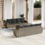Set de muebles de jardín 9 pzas y cojines ratán sintético gris de , Conjuntos de jardín - Ref: Foro24-3221149, Precio: 590,71...