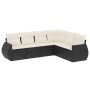 Set de sofás de jardín 6 piezas y cojines ratán sintético negro de , Conjuntos de jardín - Ref: Foro24-3221405, Precio: 364,1...