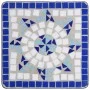 Mesa auxiliar de mosaico cerámica azul y blanco de vidaXL, Soportes para macetas - Ref: Foro24-46710, Precio: 45,29 €, Descue...