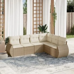 Juego de sofás jardín con cojines 6 pzas ratán sintético beige de , Conjuntos de jardín - Ref: Foro24-3221407, Precio: 470,41...