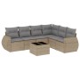 Set sofás de jardín 7 piezas y cojines ratán sintético beige de , Conjuntos de jardín - Ref: Foro24-3221418, Precio: 454,06 €...