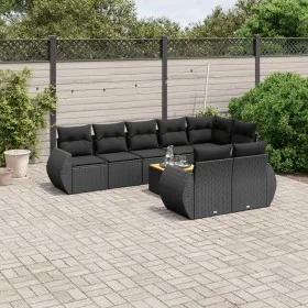 8-piece garden sofa set with black synthetic rattan cushions by , Garden sets - Ref: Foro24-3225089, Price: 664,40 €, Discoun...