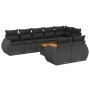 Set de sofás de jardín 8 piezas y cojines ratán sintético negro de , Conjuntos de jardín - Ref: Foro24-3225089, Precio: 613,0...