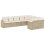Set de sofás de jardín 9 pzas con cojines ratán sintético beige de , Conjuntos de jardín - Ref: Foro24-3219428, Precio: 592,4...