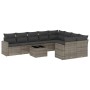 Set de sofás de jardín 10 pzas con cojines ratán sintético gris de , Conjuntos de jardín - Ref: Foro24-3219440, Precio: 577,4...