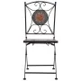 Sillas bistró de mosaico 2 unidades naranja/gris de vidaXL, Sillas de jardín - Ref: Foro24-46718, Precio: 146,43 €, Descuento: %