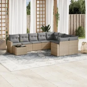 Juego de sofás jardín con cojines beige 10 pzas ratán sintético de , Conjuntos de jardín - Ref: Foro24-3219449, Precio: 606,0...