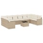 Set de sofás de jardín 11pzas con cojines ratán sintético beige de , Conjuntos de jardín - Ref: Foro24-3219468, Precio: 688,6...