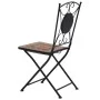 Sillas bistró de mosaico 2 unidades naranja/gris de vidaXL, Sillas de jardín - Ref: Foro24-46718, Precio: 146,43 €, Descuento: %