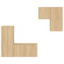 Muebles de TV de pared 4 pzas madera de ingeniería roble Sonoma en Muebles TV | Comprar online en Foru.es