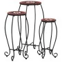 Mesitas de mosaico 3 uds cerámica terracota y blanco de vidaXL, Soportes para macetas - Ref: Foro24-46704, Precio: 79,81 €, D...