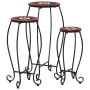 Mesitas de mosaico 3 uds cerámica terracota y blanco de vidaXL, Soportes para macetas - Ref: Foro24-46704, Precio: 81,23 €, D...