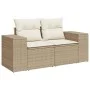 Juego de sofás jardín con cojines 5 pzas ratán sintético beige de , Sofás modulares de exterior - Ref: Foro24-3222287, Precio...