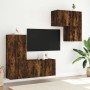 Muebles de TV de pared 4 pzas madera ingeniería roble ahumado en Muebles TV | Comprar online en Foru.es