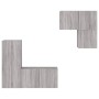 Muebles de TV de pared 4 pzas madera de ingeniería gris Sonoma en Muebles TV | Comprar online en Foru.es