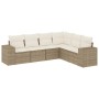 Juego de sofás jardín con cojines 6 pzas ratán sintético beige de , Conjuntos de jardín - Ref: Foro24-3222607, Precio: 418,28...