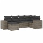 Set de muebles de jardín 6 pzas y cojines ratán sintético gris de , Conjuntos de jardín - Ref: Foro24-3222859, Precio: 374,97...
