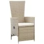 Sillas reclinables jardín 2 uds y cojines ratán sintético beige de vidaXL, Sillas de jardín - Ref: Foro24-46046, Precio: 220,...