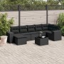 Set de sofás de jardín 8 piezas y cojines ratán sintético negro de , Conjuntos de jardín - Ref: Foro24-3222884, Precio: 519,7...