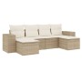 Juego de sofás jardín con cojines 6 pzas ratán sintético beige de , Conjuntos de jardín - Ref: Foro24-3222917, Precio: 370,26...