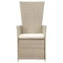 Sillas reclinables jardín 2 uds y cojines ratán sintético beige de vidaXL, Sillas de jardín - Ref: Foro24-46046, Precio: 220,...