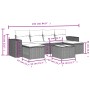 Set de sofás de jardín 7 piezas con cojines ratán PE gris de , Conjuntos de jardín - Ref: Foro24-3222929, Precio: 388,60 €, D...