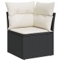 Set de sofás de jardín 8 piezas y cojines ratán sintético negro de , Conjuntos de jardín - Ref: Foro24-3222955, Precio: 439,6...