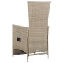 Sillas reclinables jardín 2 uds y cojines ratán sintético beige de vidaXL, Sillas de jardín - Ref: Foro24-46046, Precio: 234,...